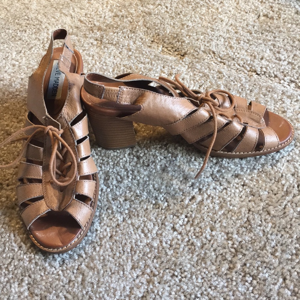 Steve Madden Lace Up Block Heels